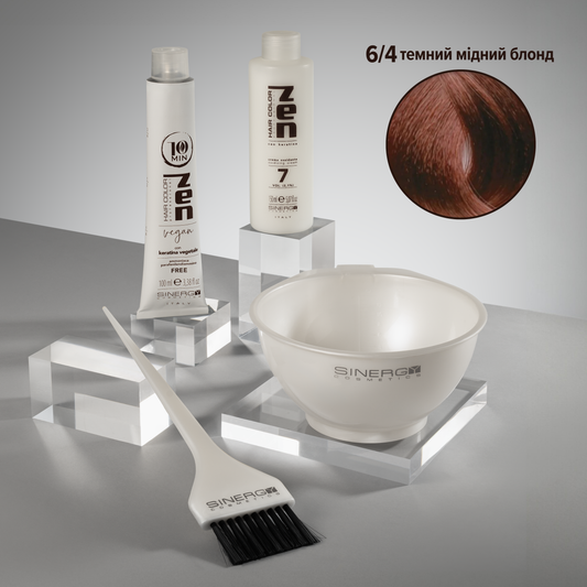 Фарба ZEN Sinergy 10min відтінок №6/4 з набором для фарбування вдома