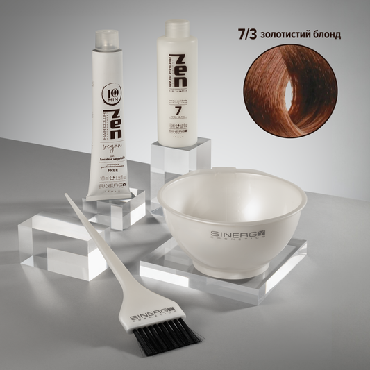 Фарба ZEN Sinergy 10min відтінок №7/3 з набором для фарбування вдома