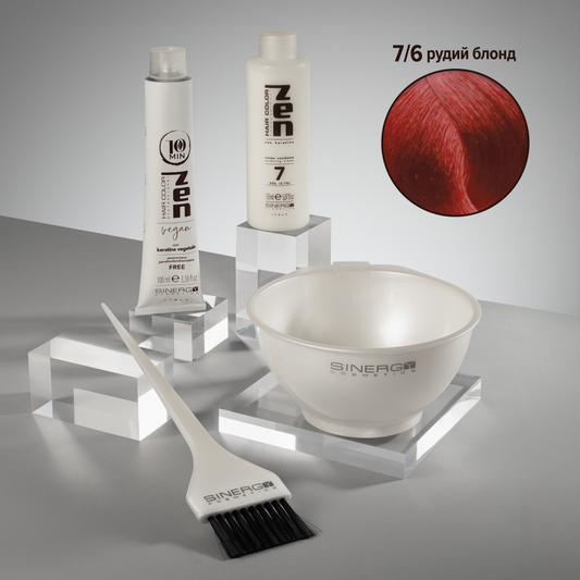 Фарба ZEN Sinergy 10min відтінок №7/6 з набором для фарбування вдома