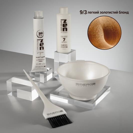 Фарба ZEN Sinergy 10min відтінок №9/3 з набором для фарбування вдома