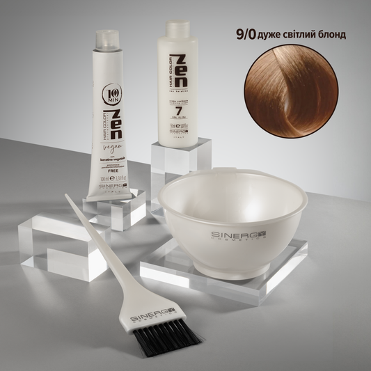 Фарба ZEN Sinergy 10min відтінок №9/0 з набором для фарбування вдома