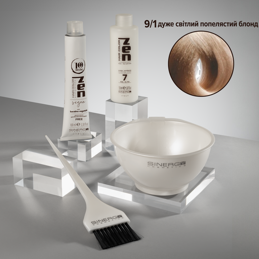 Фарба ZEN Sinergy 10min відтінок №9/1 з набором для фарбування вдома