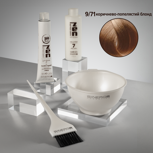 Фарба ZEN Sinergy 10min відтінок №9/71 з набором для фарбування вдома