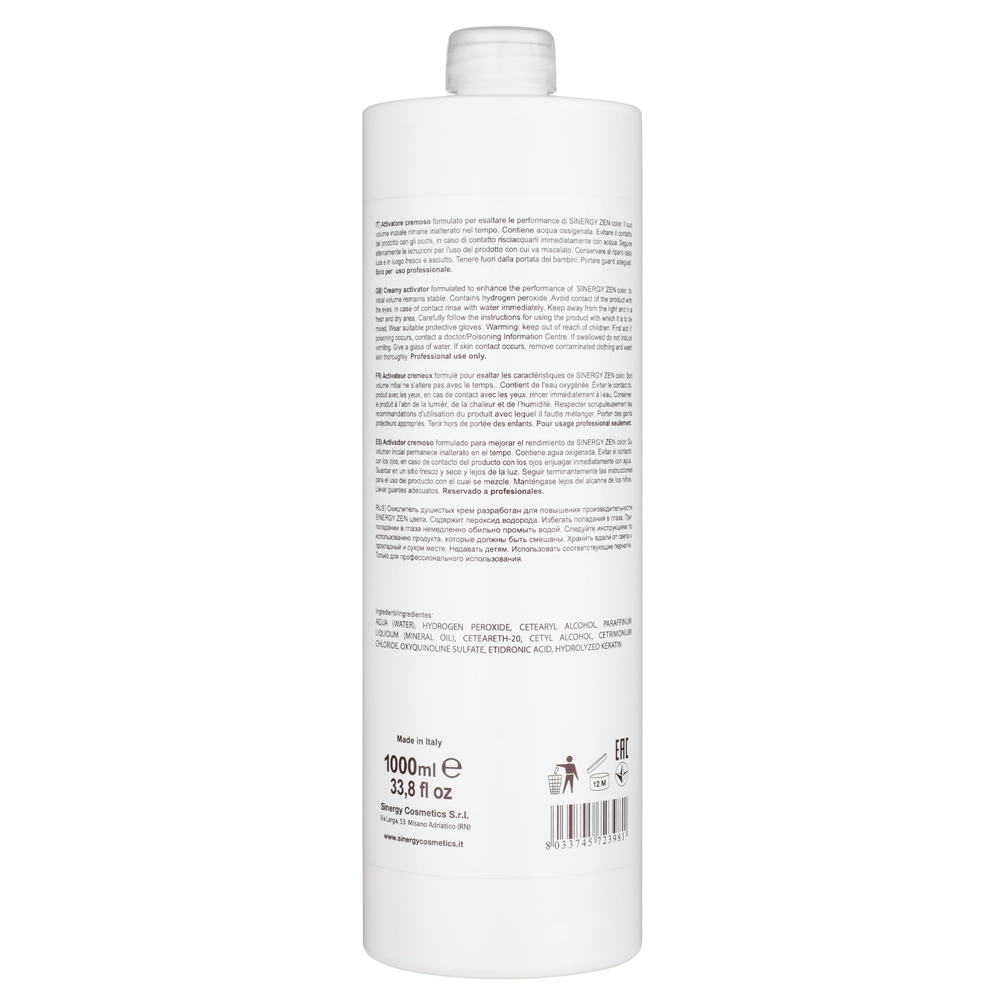 Окисник з кератином 9% ZEN Sinergy 1000 мл