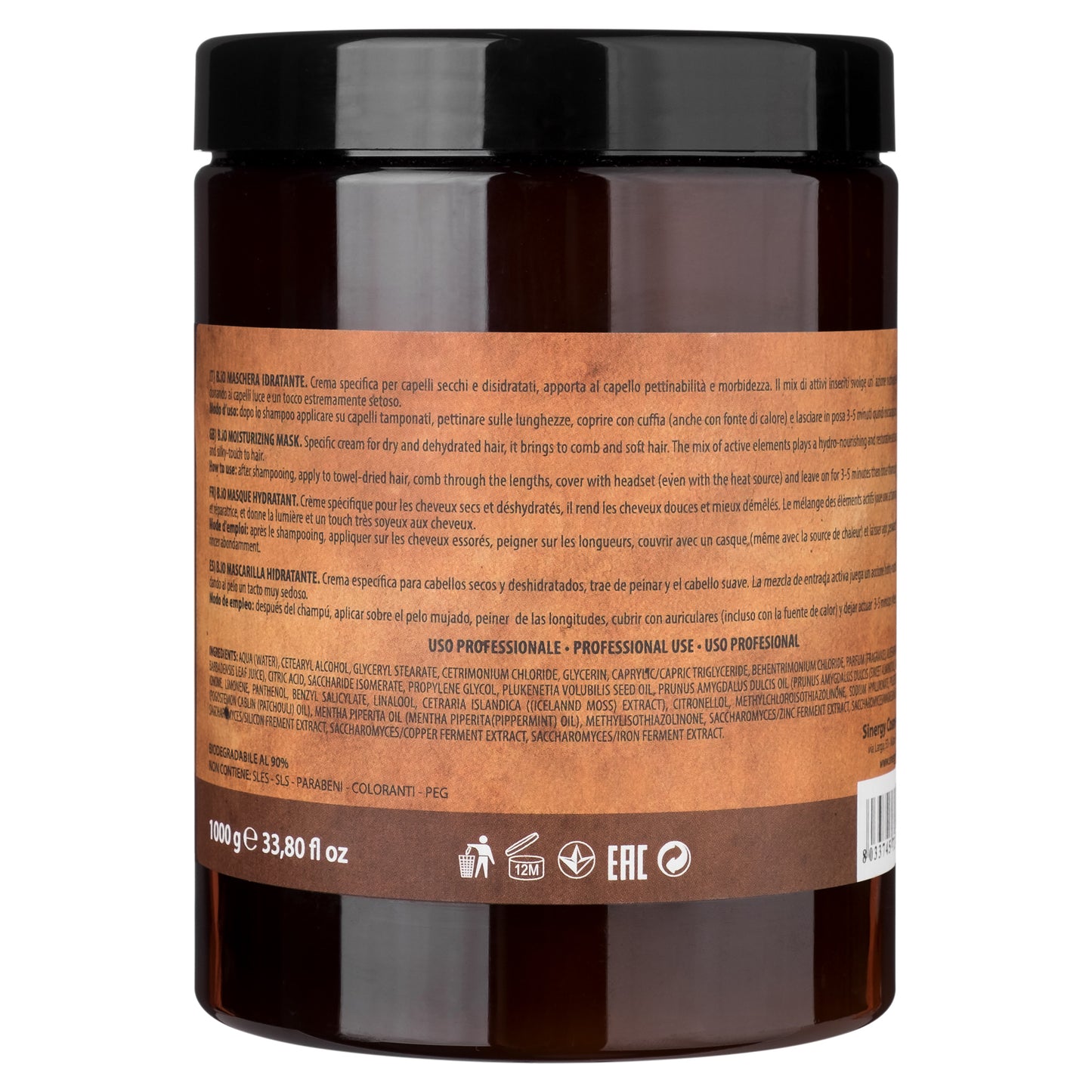 Маска зволожуюча для сухого волосся B.iO Sinergy 1000 мл