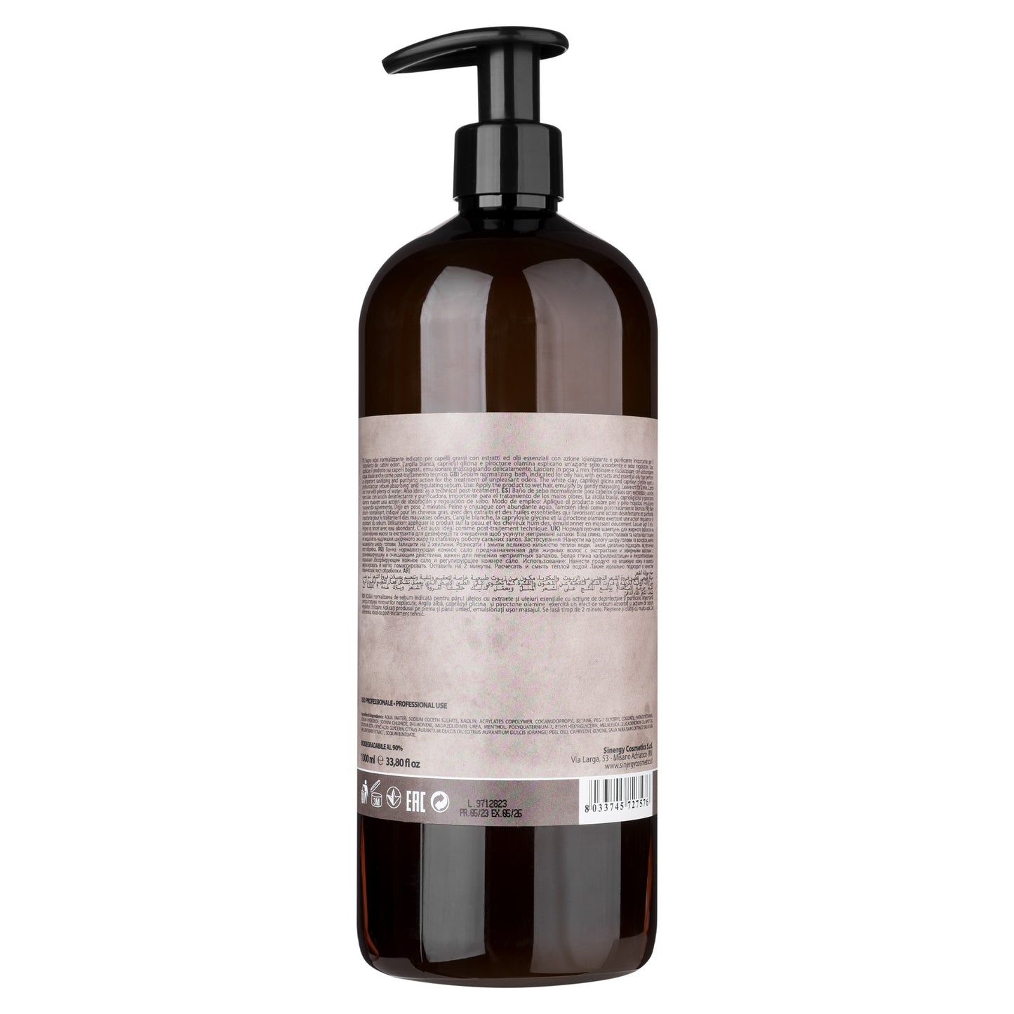 Безсульфатний шампунь для жирної шкіри голови B.iO Sinergy 1000 мл