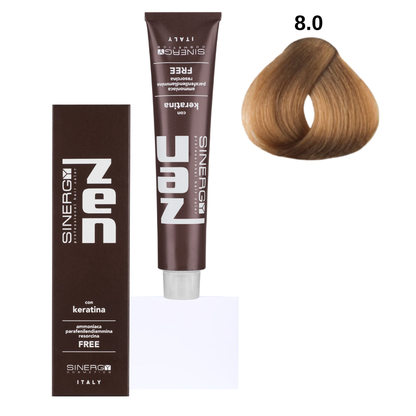 Безаміачна крем-фарба для волосся Sinergy №8/0 Світло-русий 100 мл