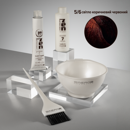 Фарба ZEN Sinergy 10min відтінок №5/6 з набором для фарбування вдома