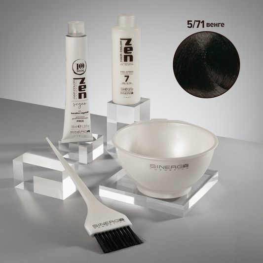 Фарба ZEN Sinergy 10min відтінок №5/71 з набором для фарбування вдома