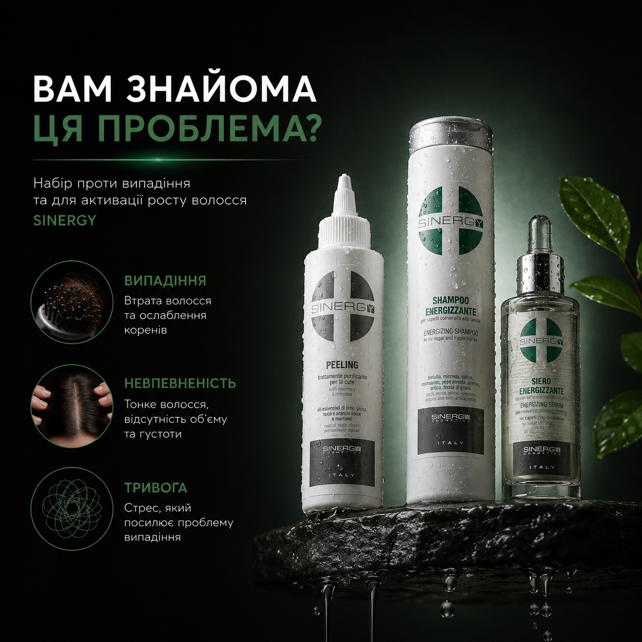 Набір проти випадіння та для активації росту волосся Sinergy