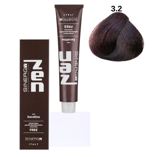 Безаміачна крем-фарба для волосся Sinergy №3/2 Темний каштан з фіолетовим відтінком 100 мл