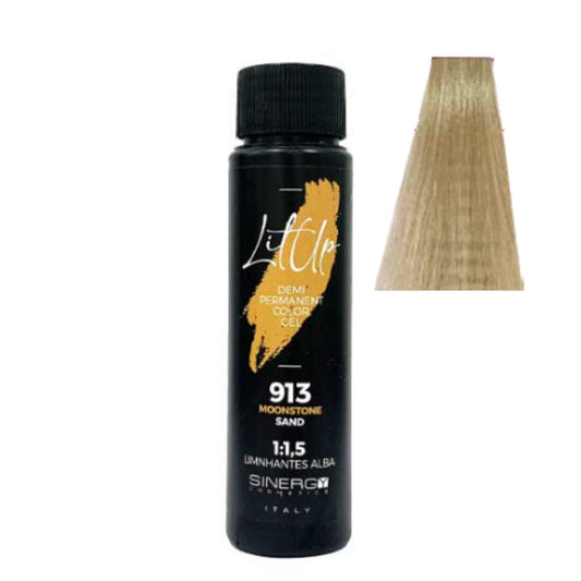 Безаміачна тонуюча гелева фарба для волосся Sinergy LITUP 913 пісочний блонд 60 мл